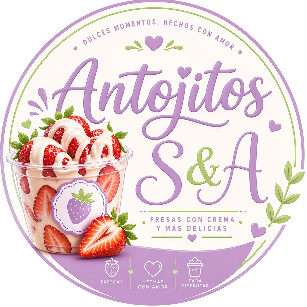 Antojitos S&A fresas con crema